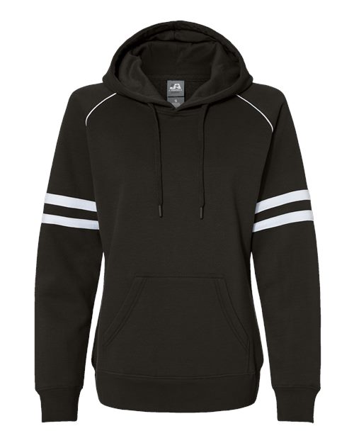 J. America - Women's Varsity Fleece Piped Hooded Sweatshirt