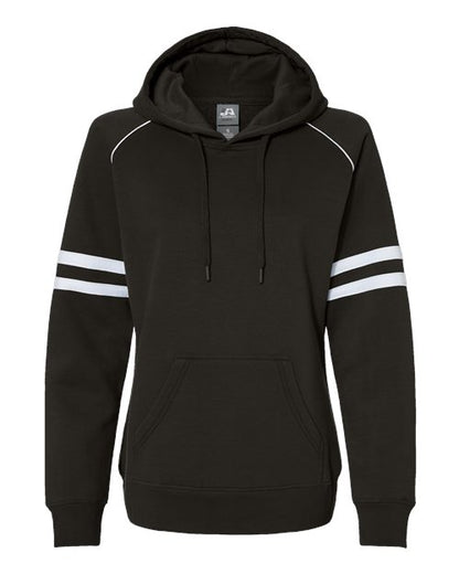 J. America - Women's Varsity Fleece Piped Hooded Sweatshirt