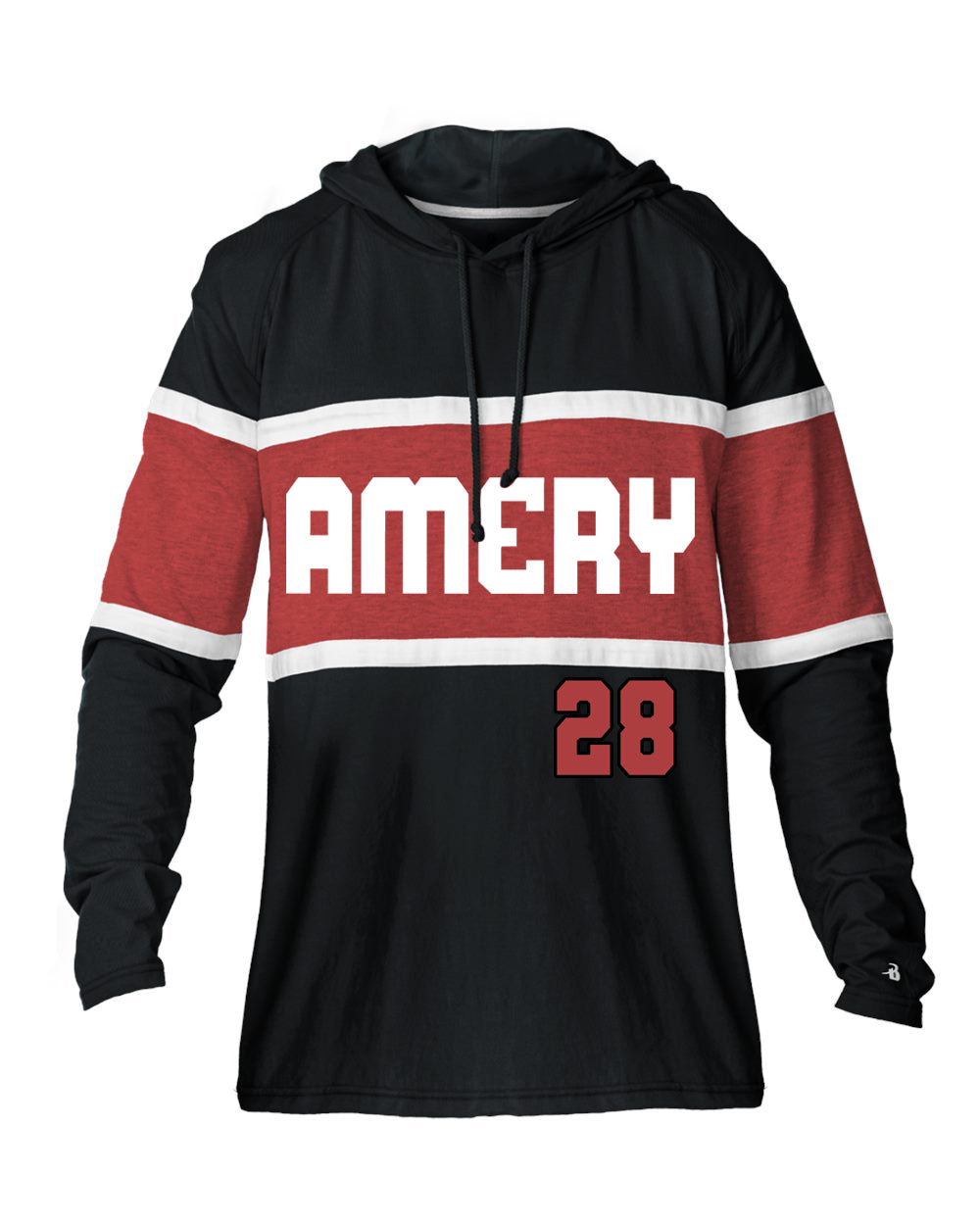 Custom Badger Long Sleeve Hooded Tshirt