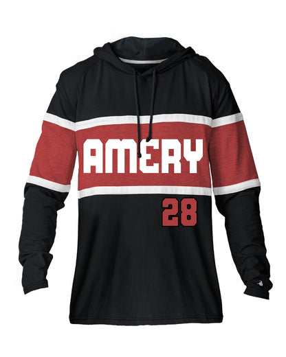 Custom Badger Long Sleeve Hooded Tshirt