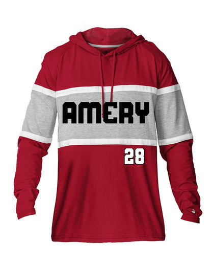 Custom Badger Long Sleeve Hooded Tshirt
